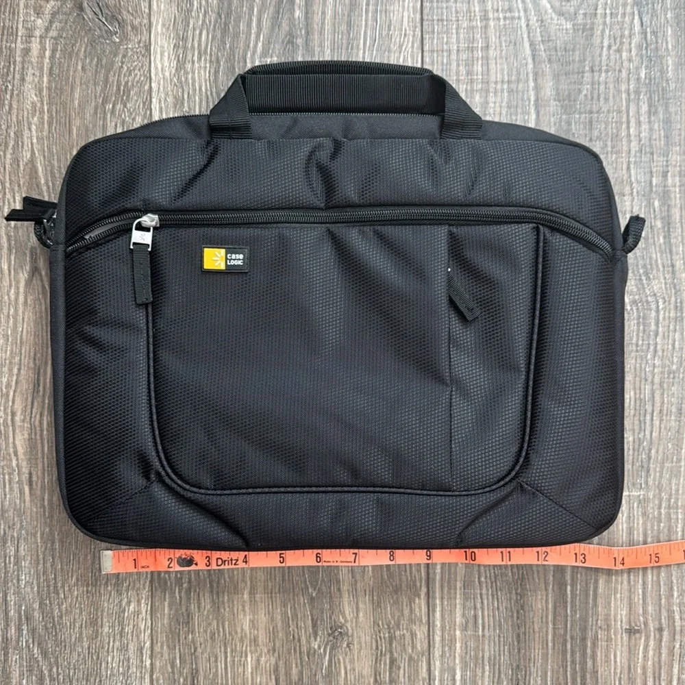 Sleek Black Laptop Bag with Durable Design